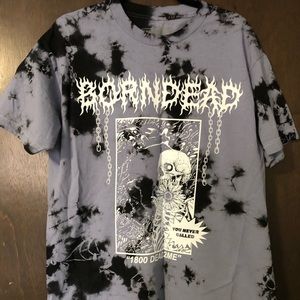 Borndead oversized black tie dye